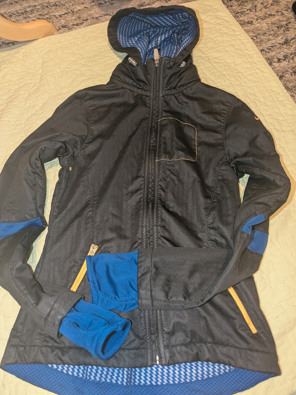 Nike Black Performance Jacket with Blue Accents